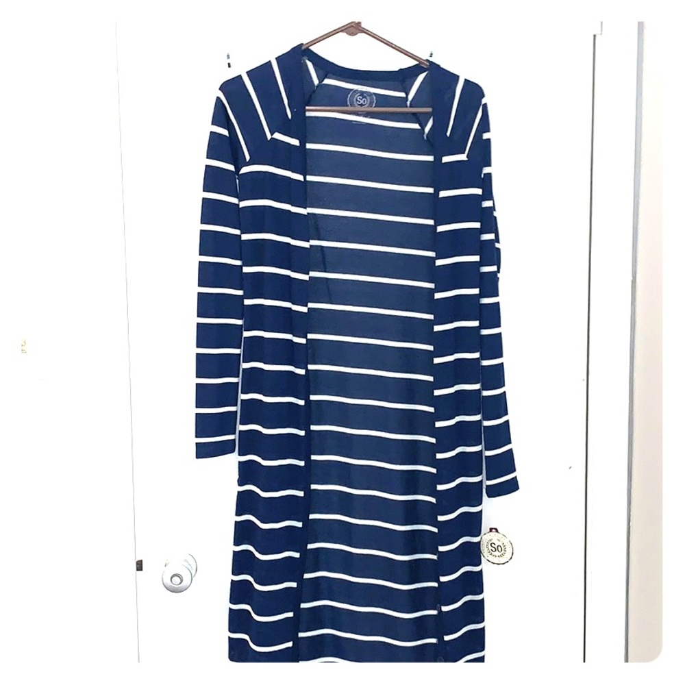 Long stripe cardigan